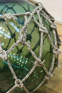 大サイズ!! 縄で包まれた淡いグリーン色の浮き玉　DC7966