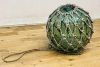 大サイズ!! 縄で包まれた淡いグリーン色の浮き玉　DC7966