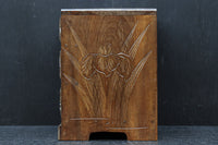 美しい花々が描かれる日光彫の小引き出し　DC7967