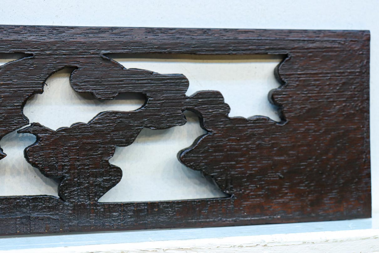 コウモリが夜空に舞うレリーフ調の彫刻飾り DC7987ab 在庫(a:1 b