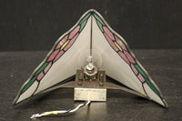 ピンクの花模様が可愛らしいステンドグラスの電灯カバー　DC7990