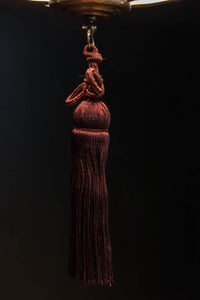 昭和レトロ！！菊菱装飾金具が目を引く雪洞型の電笠　DC8001a