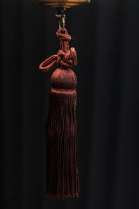 昭和レトロ！！菊菱装飾金具が目を引く雪洞型の電笠　DC8001a