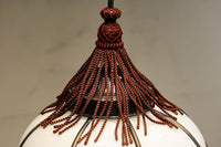 昭和レトロ！！菊菱装飾金具が目を引く雪洞型の電笠　DC8001a