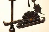 菊水紋様と桜の装飾金具で和の風情ある自在鉤　DC8012