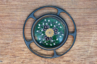 菊や松を描いた美しい七宝引き手金具　DC8019　在庫14個