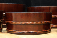 味わいを増した漆の風合いが趣きある七つ重ね切り溜　DC8025　在庫7個1組