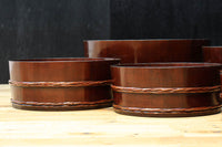 味わいを増した漆の風合いが趣きある七つ重ね切り溜　DC8025　在庫7個1組