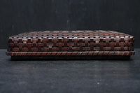 艶やかさを増した古色の色合いが素敵な竹編みの文入　DC8031