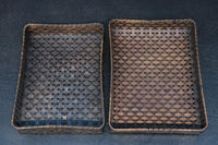 艶やかさを増した古色の色合いが素敵な竹編みの文入　DC8031