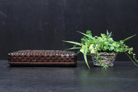 艶やかさを増した古色の色合いが素敵な竹編みの文入　DC8031