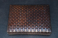 艶やかさを増した古色の色合いが素敵な竹編みの文入　DC8031