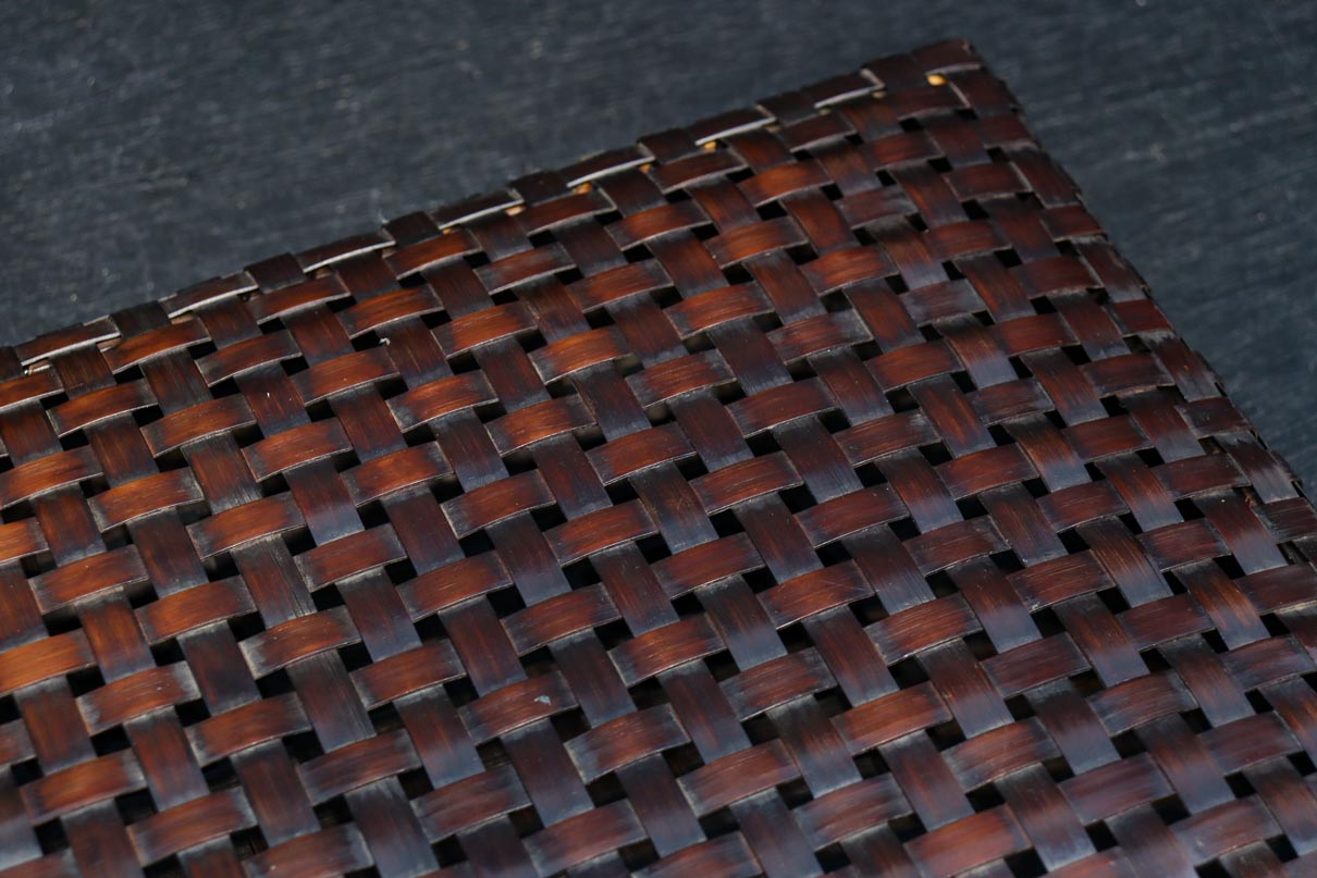 艶やかさを増した古色の色合いが素敵な竹編みの文入　DC8031