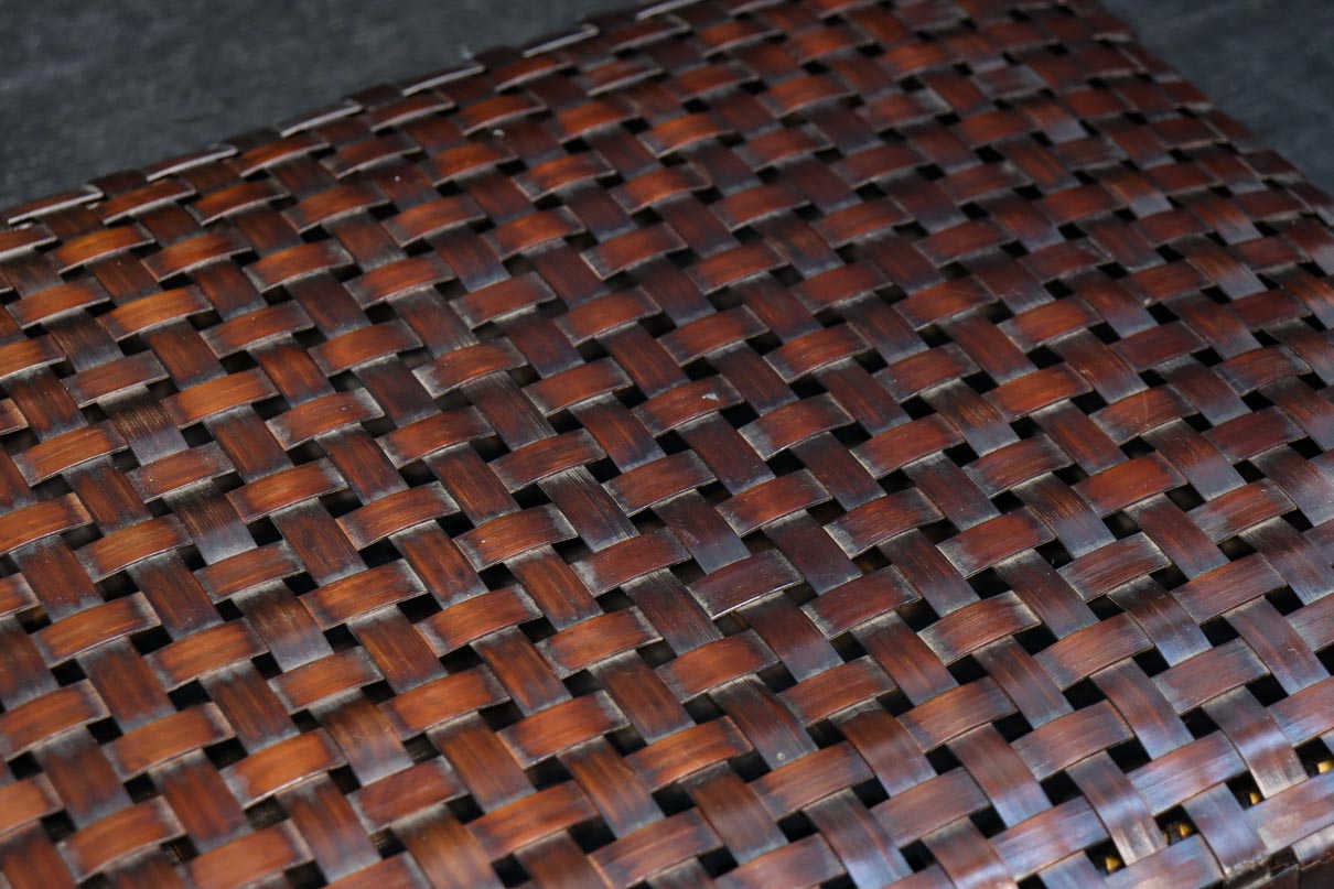 艶やかさを増した古色の色合いが素敵な竹編みの文入　DC8031