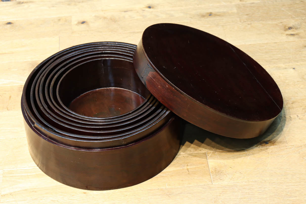 古びた門 美しい色艶をした8段重ねの切溜(きりだめ)(蓋付き) DC8052 在庫