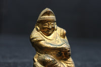 小振りサイズ!! 金色に彩られた恵比須様と大黒様のセット　DC8070　在庫2体1組