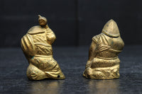 小振りサイズ!! 金色に彩られた恵比須様と大黒様のセット　DC8070　在庫2体1組