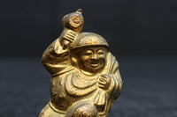 小振りサイズ!! 金色に彩られた恵比須様と大黒様のセット　DC8070　在庫2体1組