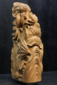 蓮の葉と花を優雅に描いた梁飾り　DC8073ab　在庫(a:1 b:1)枚