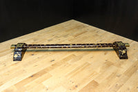 極上!! 黒漆に蒔絵が絢爛優美な組み立て式衣桁　DC8077