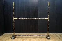 極上!! 黒漆に蒔絵が絢爛優美な組み立て式衣桁　DC8077