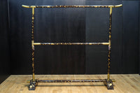 極上!! 黒漆に蒔絵が絢爛優美な組み立て式衣桁　DC8077