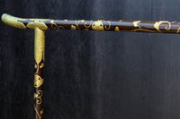 極上!! 黒漆に蒔絵が絢爛優美な組み立て式衣桁　DC8077