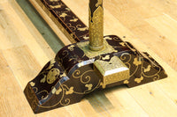 極上!! 黒漆に蒔絵が絢爛優美な組み立て式衣桁　DC8077