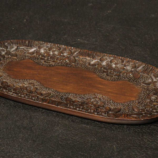 軽井沢彫の艶やかな質感の楕円形の盆 DC8091 – 古福庵 [ KOFUKUAN