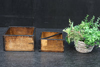 古色の色合いで味わいある帯鉄縁作りの角型マス　DC8097ab　在庫(a:0 b:1)個