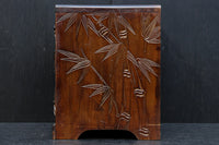 迫力ある花模様が素晴らしい日光彫の小引き出し　DC8113