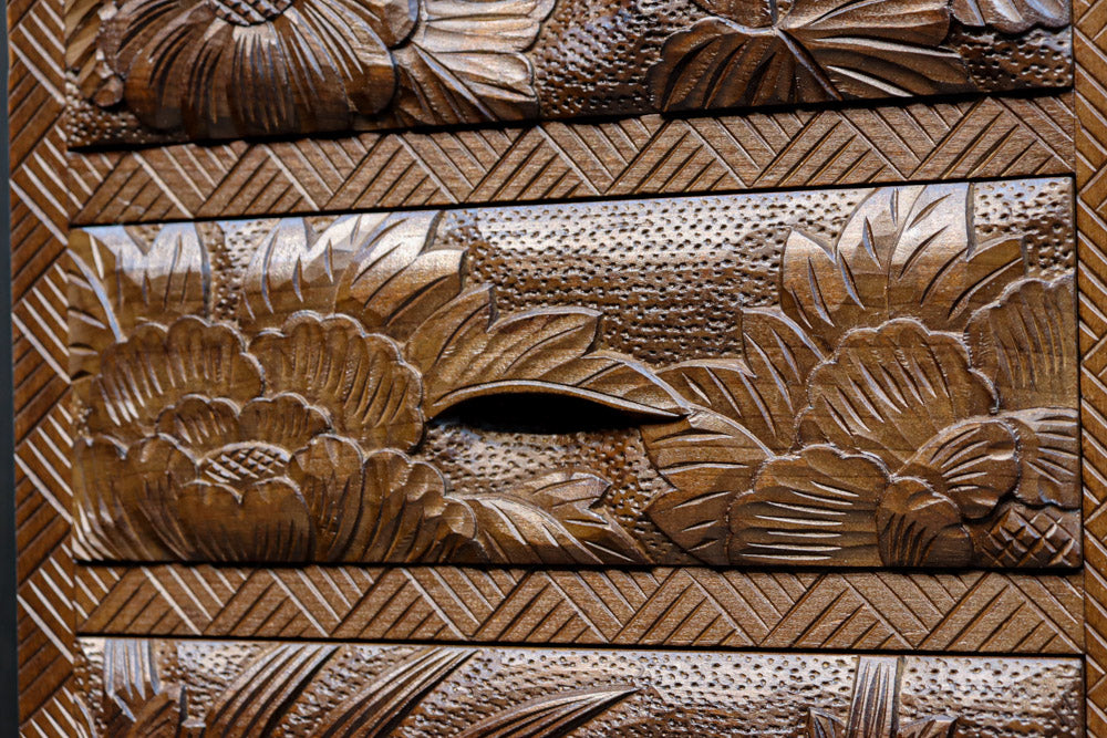 木製彫刻引き出し付き　エチオピア　万博コモンズ 木製彫刻引き出し付き エチオピア 万博コモンズ - メルカリ