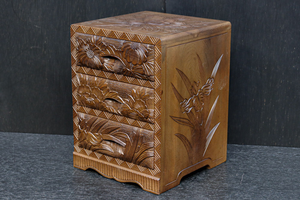 古箱　抽斗箪笥　小抽斗箪笥　時代箪笥　和箪笥　古家具　小物入れ　木箱 Amazon.co.jp: 時代箪笥民藝箪笥和箪笥古家具小箪笥小棚小