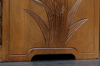 多種多様な花が美しく描かれた日光彫の小引き出し　DC8114