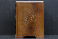 多種多様な花が美しく描かれた日光彫の小引き出し　DC8114