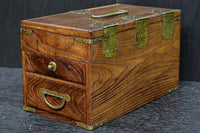 美しい杢目に金具の風格漂う桑材硯箱　DC8120