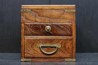 美しい杢目に金具の風格漂う桑材硯箱　DC8120