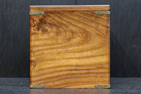 美しい杢目に金具の風格漂う桑材硯箱　DC8120