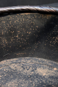 渋みを増した味わい深い竹編みカゴの炭入れ　DC8130