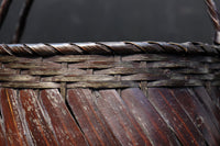 渋みを増した味わい深い竹編みカゴの炭入れ　DC8130