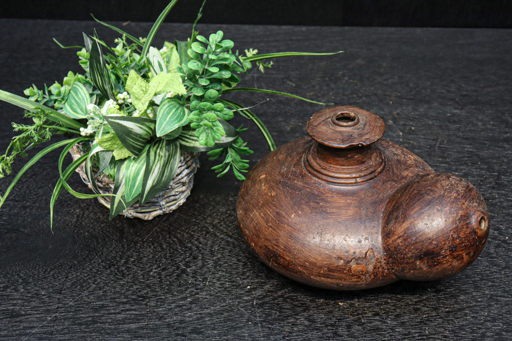 骨董　アンティーク　瓢箪茶入　ひょうたん　茶入　茶壺　象嵌三嶋　茶道具 Amazon.co.jp: 【骨董茶道具】古いひょうたん時代瓢箪酒器