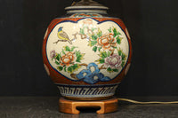 色絵錦手の華やかな彩りのスタンドライト　DC8138