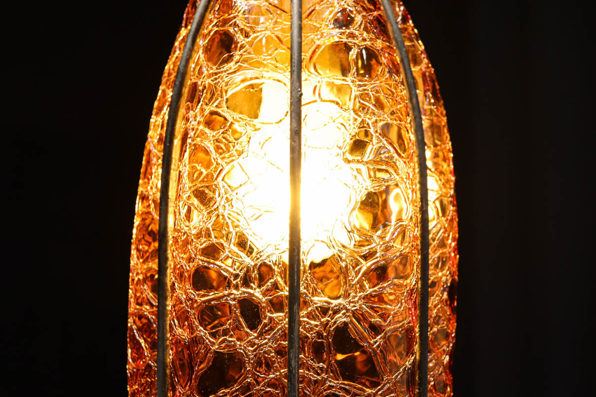 アンバーガラスが温かな輝きを放つ電笠　DC8143　在庫3個