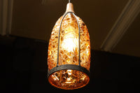 アンバーガラスが温かな輝きを放つ電笠　DC8143　在庫3個