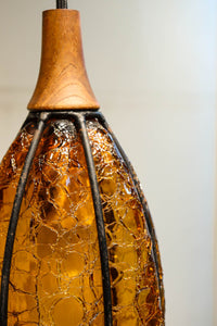 アンバーガラスが温かな輝きを放つ電笠　DC8143　在庫3個