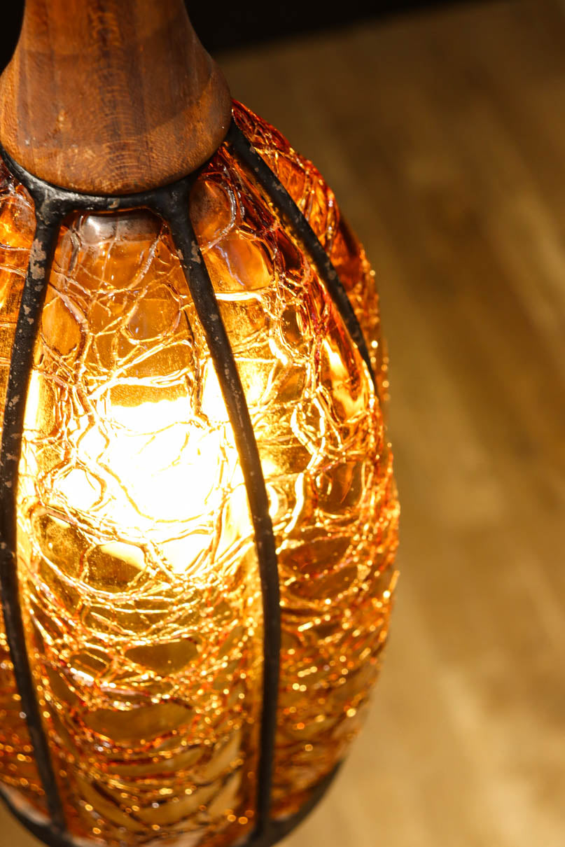 アンバーガラスが温かな輝きを放つ電笠　DC8143　在庫3個