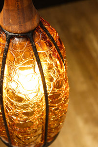 アンバーガラスが温かな輝きを放つ電笠　DC8143　在庫3個