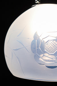 【ご精算用】オパールセントに大輪のお花の透かし模様が優雅に浮かぶ電笠　DC8146