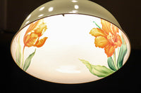 内面に花柄模様が描かれたノリタケの電笠　DC8148