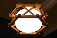 六角形の木枠が和モダンに飾る電笠　DC8159